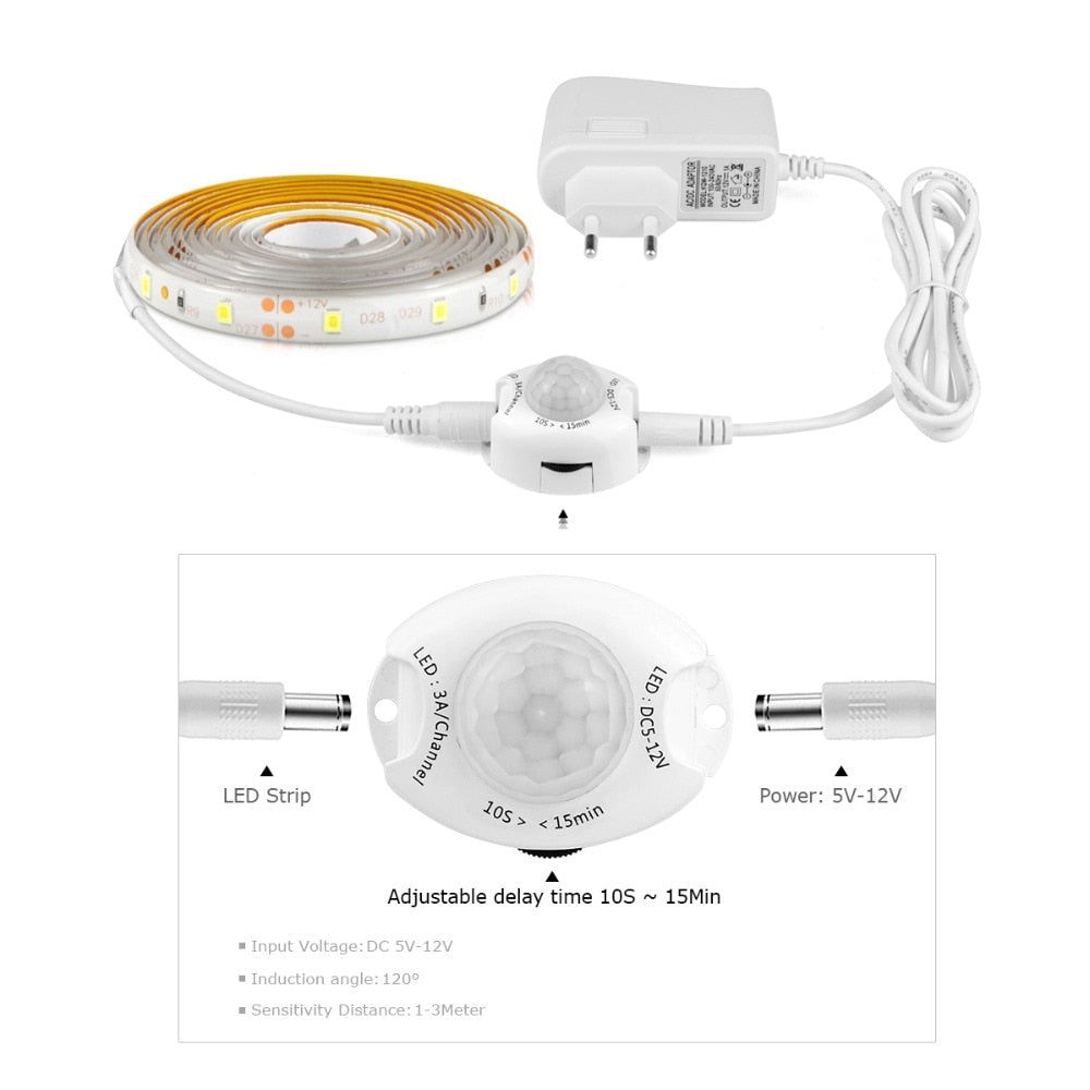 Bande Lumineuse LED ULTRA FLEXIBLE - détecteur de mouvements