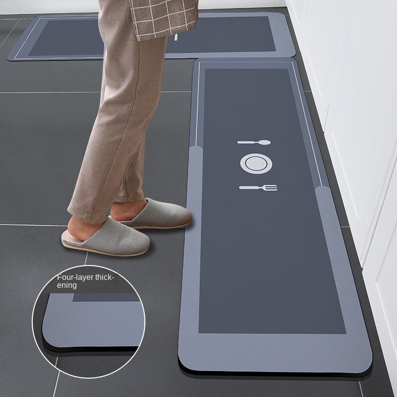 Tapis de cuisine en polymère antidérapant et confortable