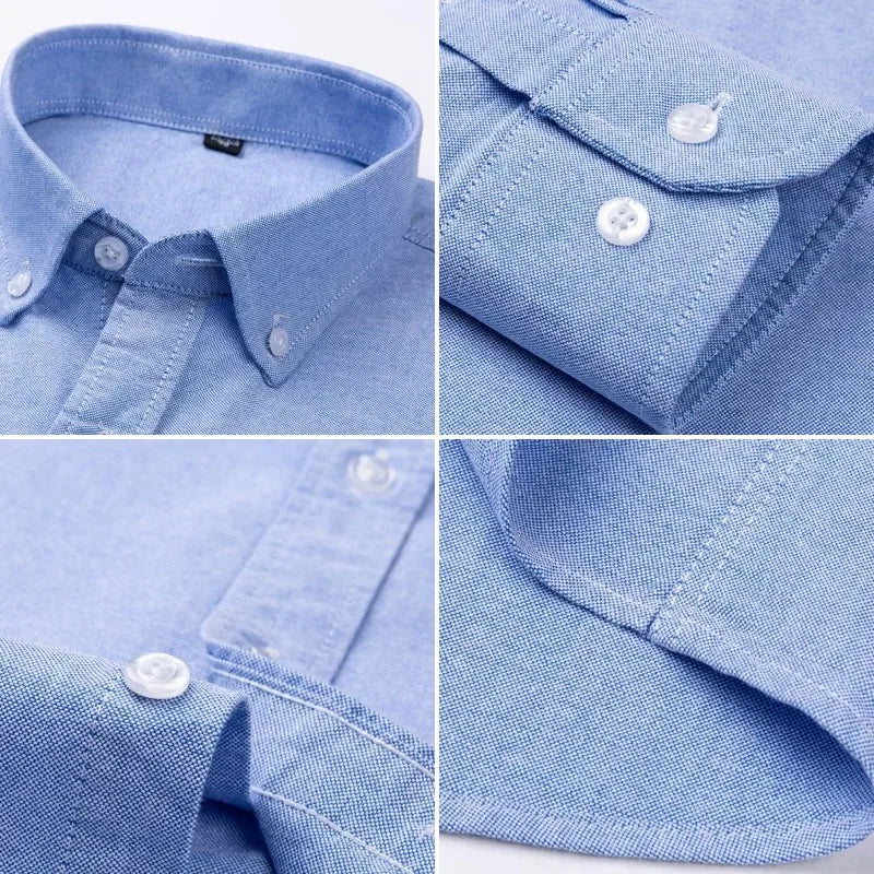 Chemise Homme Oxford Coton Rayé Classique