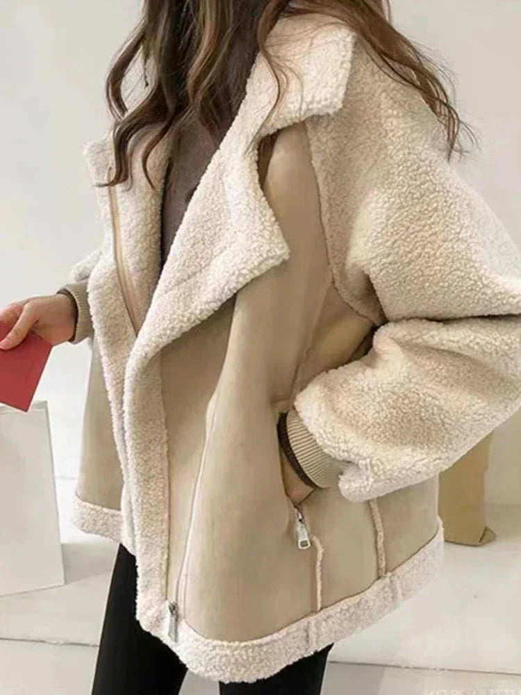 Veste ample en daim - ULTRA chaude