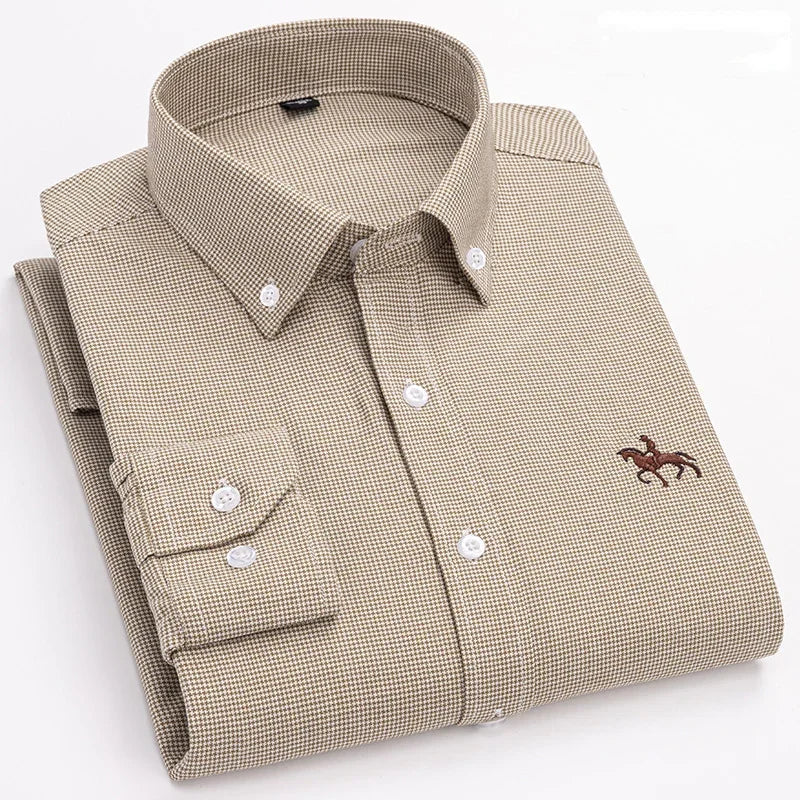 Chemise Homme Oxford Coton Rayé Classique