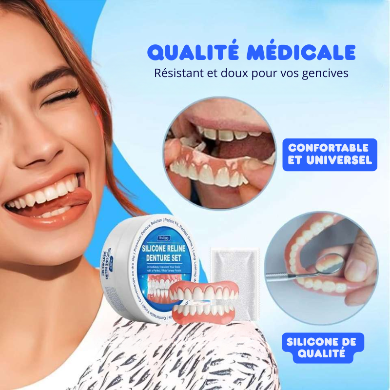 Kit de Prothèse Dentaire - Correction Instantanée du Sourire