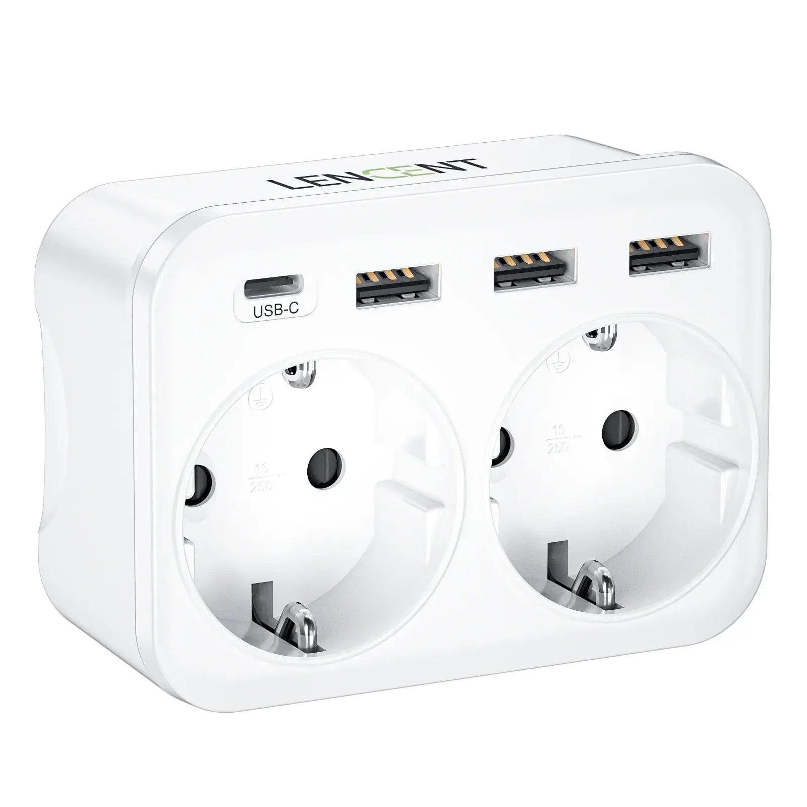 6-in-1 Wall Outlet Extender - USB and USB-C - Fast Charging