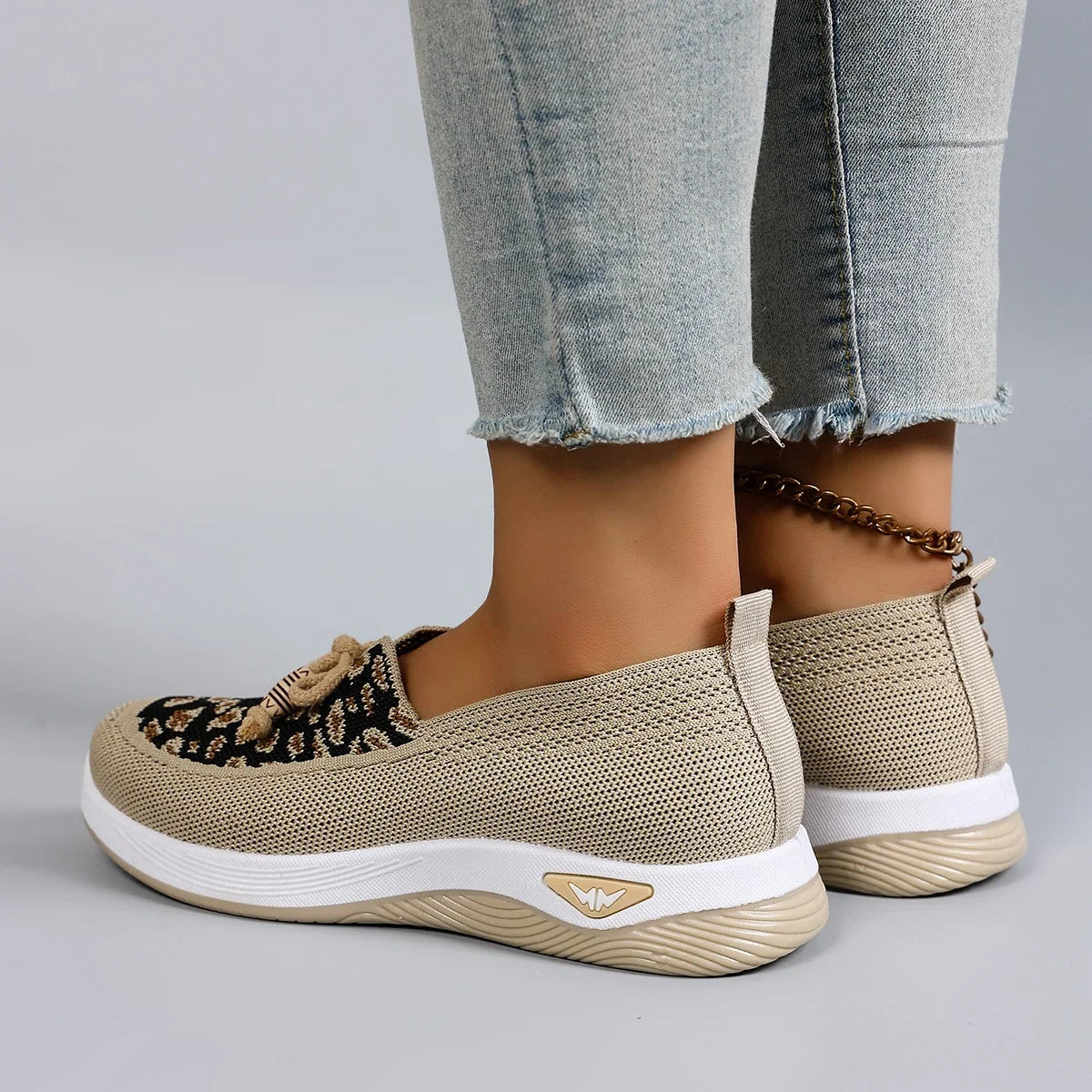 Baskets Slip-On Femme en Maille – Légères, Respirantes et Confortables à Semelle Épaisse