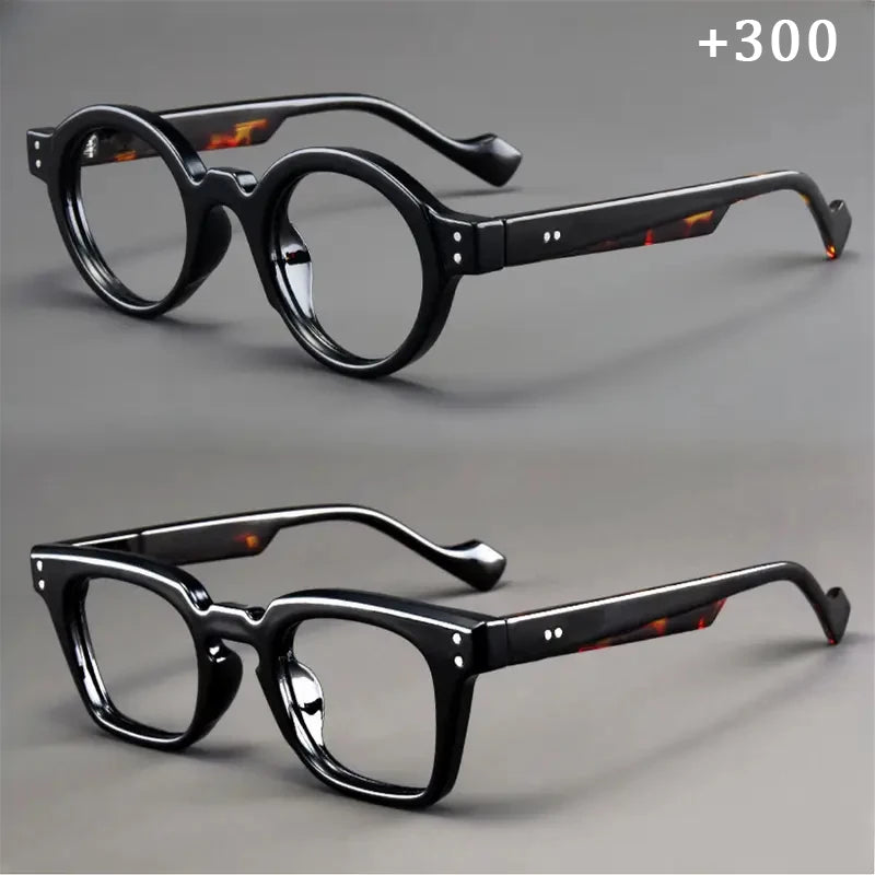 Lot de 2 Lunettes de Lecture Vintage Rondes & Carrées