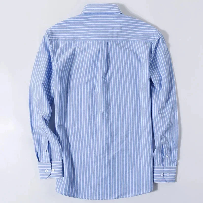 Chemise Homme Oxford Coton Rayé Classique