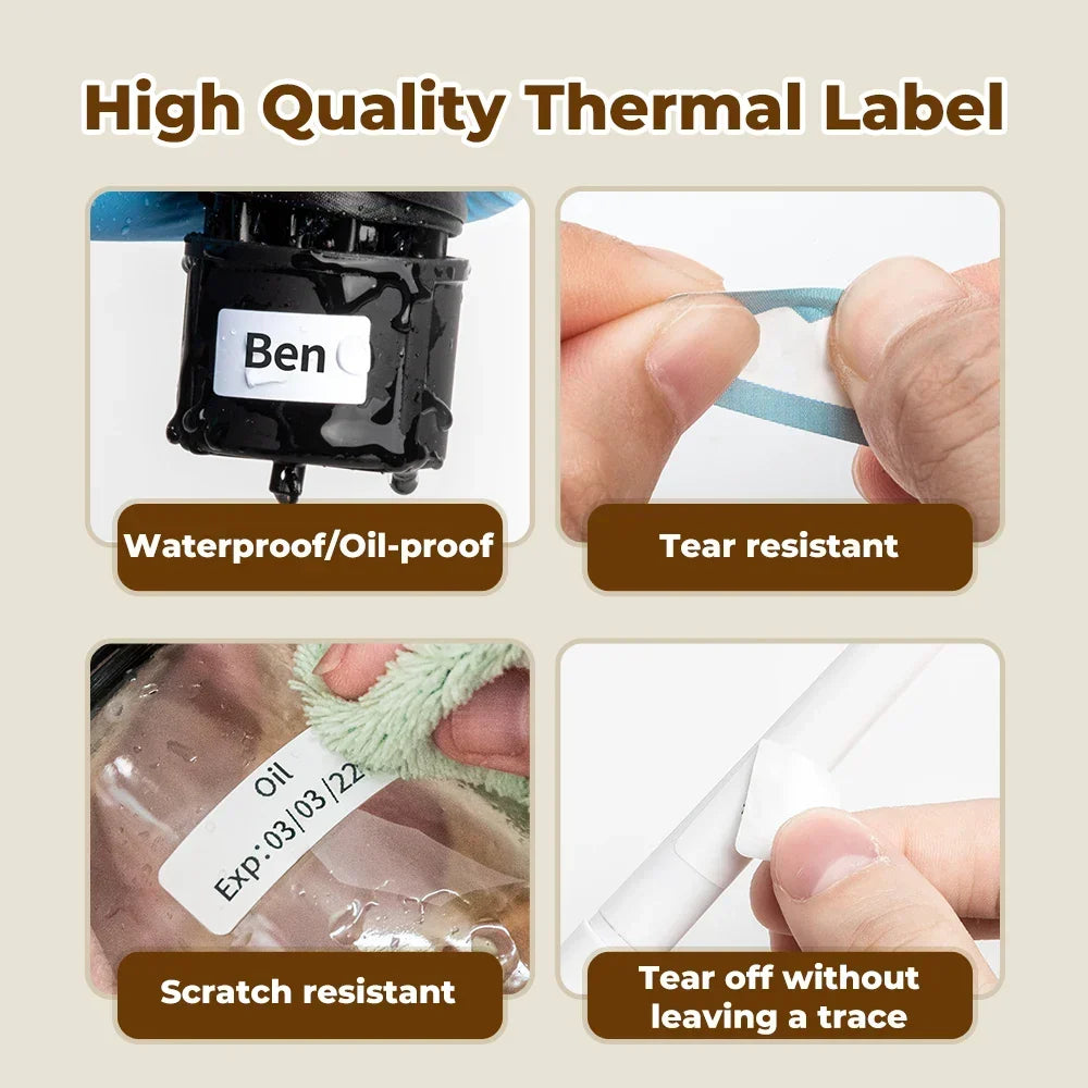 Phomemo - La mini imprimante d'étiquettes thermique + 480 étiquettes autocollantes