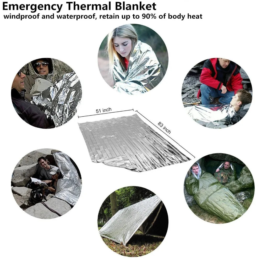 Kit de Survie et Premiers Secours – 11 Accessoires Essentiels pour Aventures en Plein Air